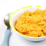 photo of a carrot puree plate