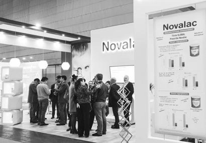 photo of a Novalac event stand